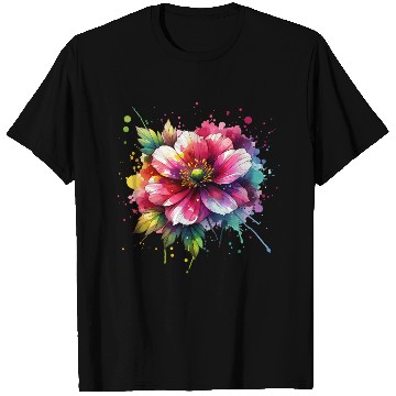 Discover Colorful abstract flower blossom T Shirts