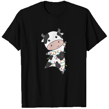 Discover Cow Cheerful Christmas Winter Animals Cows T Shirts