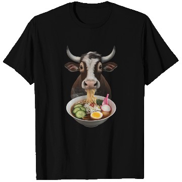 Discover Ox Eating Ramen Realistic T Shirts