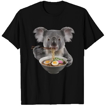 Discover Koala Eating Ramen Realistic T Shirts