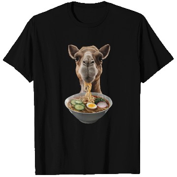 Discover Camel Eating Ramen Realistic T Shirts