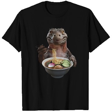 Discover Komodo Eating Ramen Realistic T Shirts