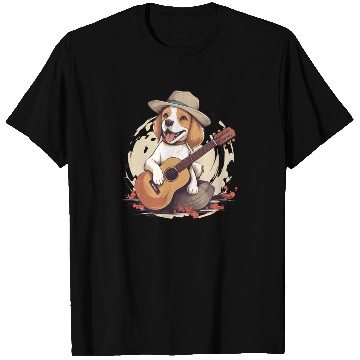 Discover Beagle Playing a Guitar Cute and Happy T Shirts