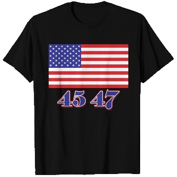Discover Patriotic American Flag with Bold Numbers T Shirts