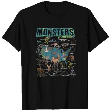 Discover Cryptid Monsters Folklore Creature Cryptozoology T Shirts