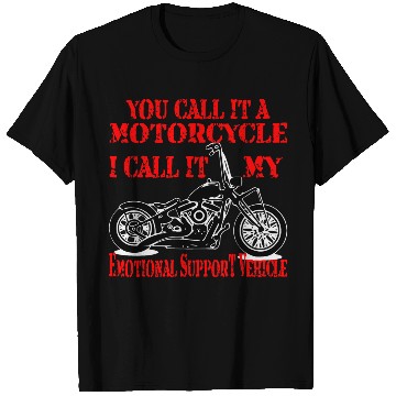 Discover Emotional Support Motorcycle LIKE US ON FACEBOOK T Shirts
