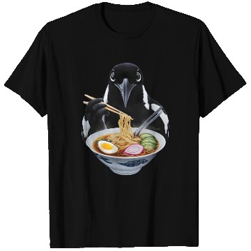 Discover Magpie Eating Ramen Realistic T Shirts