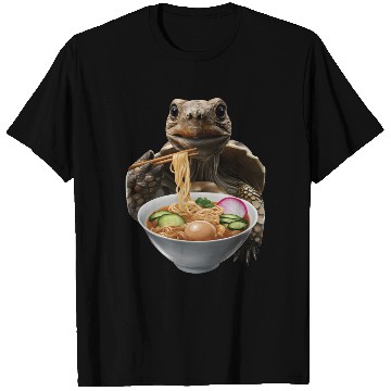 Discover Tortoise Eating Ramen Realistic T Shirts
