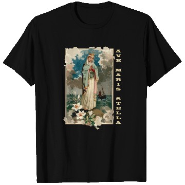 Discover Ave Maria Schubert Latin Mass Blessed Mother Mary T Shirts