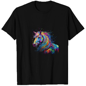 Discover Color burst horse T Shirts