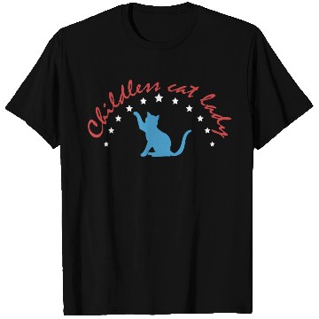 Discover Vintage And Retro Funny Childless Cat Lady T Shirts