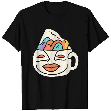 Discover Abstract Fusion: Mug & Face Artistry T Shirts