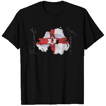 Discover Northern Ireland | Real Flag | Flag Map IR T Shirts