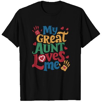 Discover Handprint My Great Aunt Loves Me T Shirts
