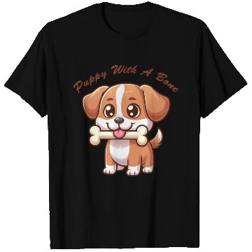 Discover Puppy with a bone T Shirts