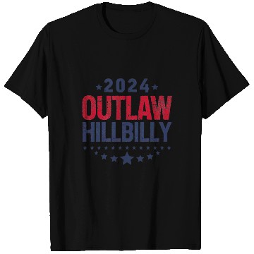 Discover Trump Vance 2024 Outlaw Hillbilly US Flag T Shirts