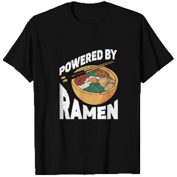 Discover Powered By Ramen Anime Japanese Soup Cup Noodle T Shirts