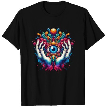 Discover Colorful abstract psychedelic eye design T Shirts
