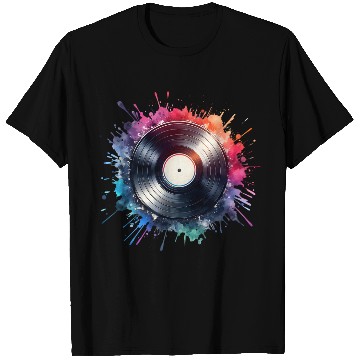 Discover Colorful retro vinyl record T Shirts