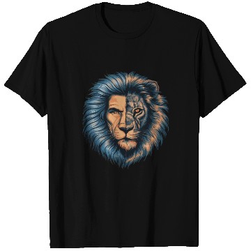 Discover Man face onside lion other side man face T Shirts