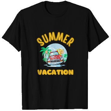 Discover White Yellow Blue Nature Summer Vacation T Shirts
