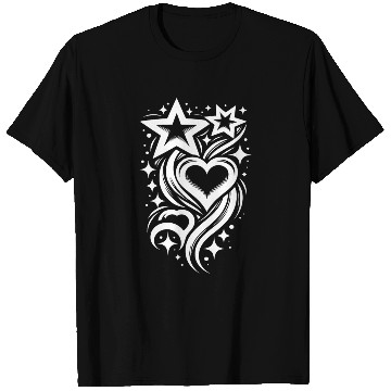 Discover Tattoo Composition Of Hearts And Stars T Shirts