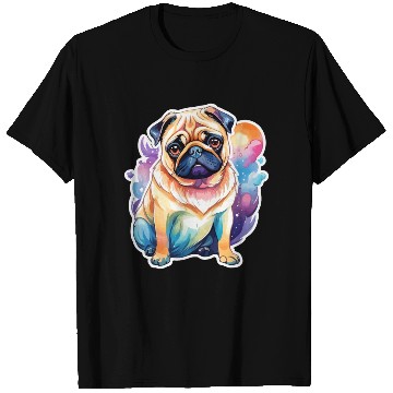 Discover Pug Watercolor T Shirts