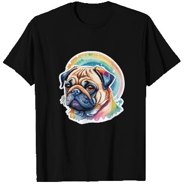 Discover Pug Watercolor T Shirts