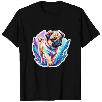 Discover Pug Watercolor T Shirts