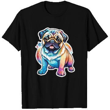 Discover Pug Watercolor T Shirts