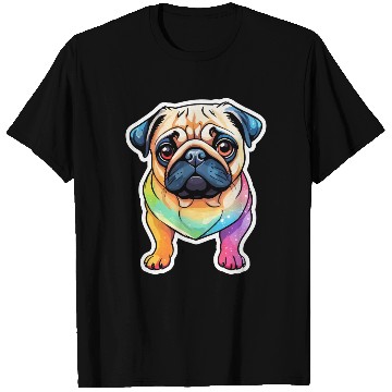 Discover Pug Watercolor T Shirts