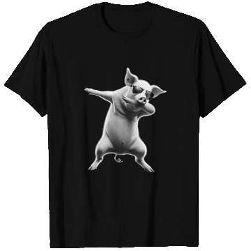 Discover Funny Dabbing Pig Animal Lover Dance Dab Farmer T Shirts