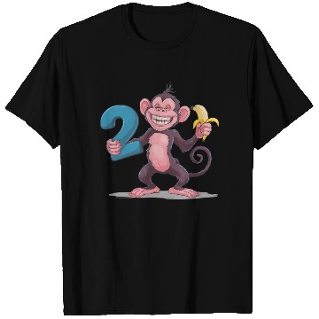 Discover 2nd Birthday Monkey T Shirts