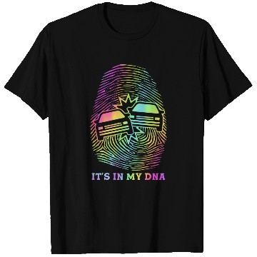 Discover Retro Demolition Derby Finger Print It's In My DNA T Shirts