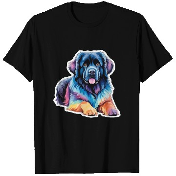 Discover Newfoundland Dog Watercolor T Shirts