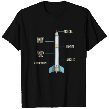 Discover Aerospace Model Rocket Kit Drawing Design T Shirts