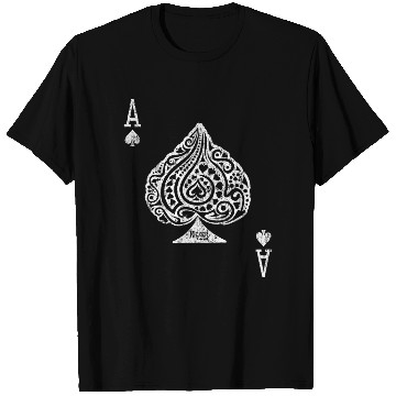 Discover Ace of Spades Texas Hold'em Poker Playing Card T Shirts
