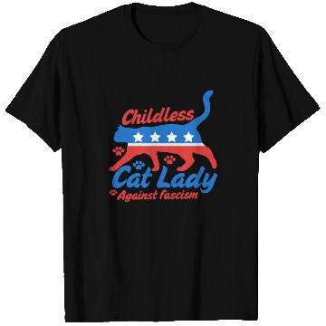 Discover Childless cat Lady 2024 election campaign T Shirts