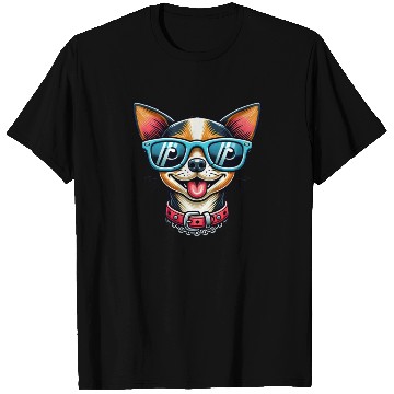 Discover Cartoon chihuahua wearing glasses, Chihuahua lover T Shirts