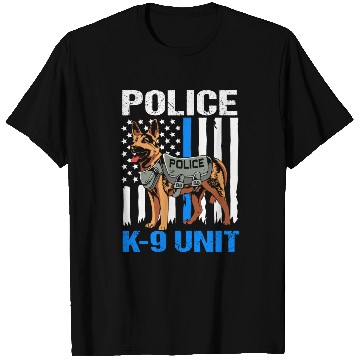 Discover 4th Of July US Flag K9 Dog Police K-9 Unit T Shirts