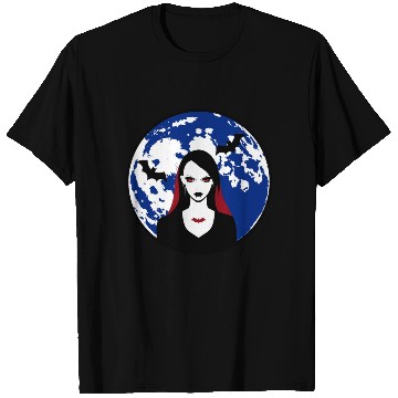 Discover Scary Vampire Lady Halloween T Shirts girls women
