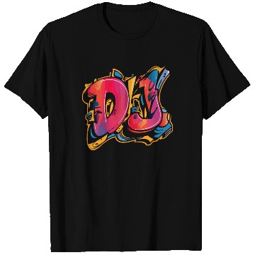 Discover Vibrant DJ Graffiti Inspired Street Art T Shirts