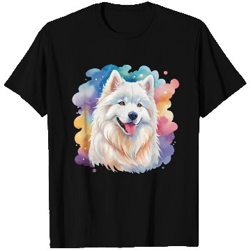Discover Samoyed Dog Watercolor T Shirts