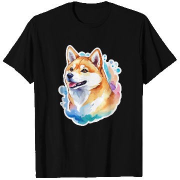 Discover Shiba Inu Watercolor T Shirts