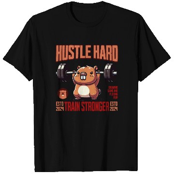 Discover Hustle Hard Train Stronger Gym Motivation T Shirts