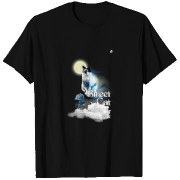 Discover Street cat under the moon T Shirts