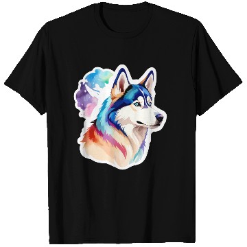Discover Siberian Husky Watercolor T Shirts