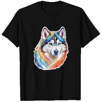 Discover Siberian Husky Watercolor T Shirts