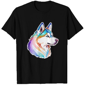 Discover Siberian Husky Watercolor T Shirts