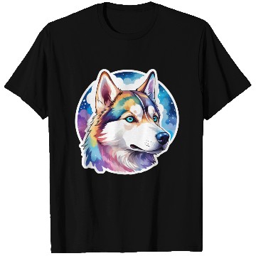Discover Siberian Husky Watercolor T Shirts
